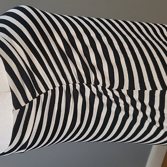 Caslon Convertible Long Skirt or Mid-Length Dress Black & White Stripe Size XSP - Picture 9 of 11